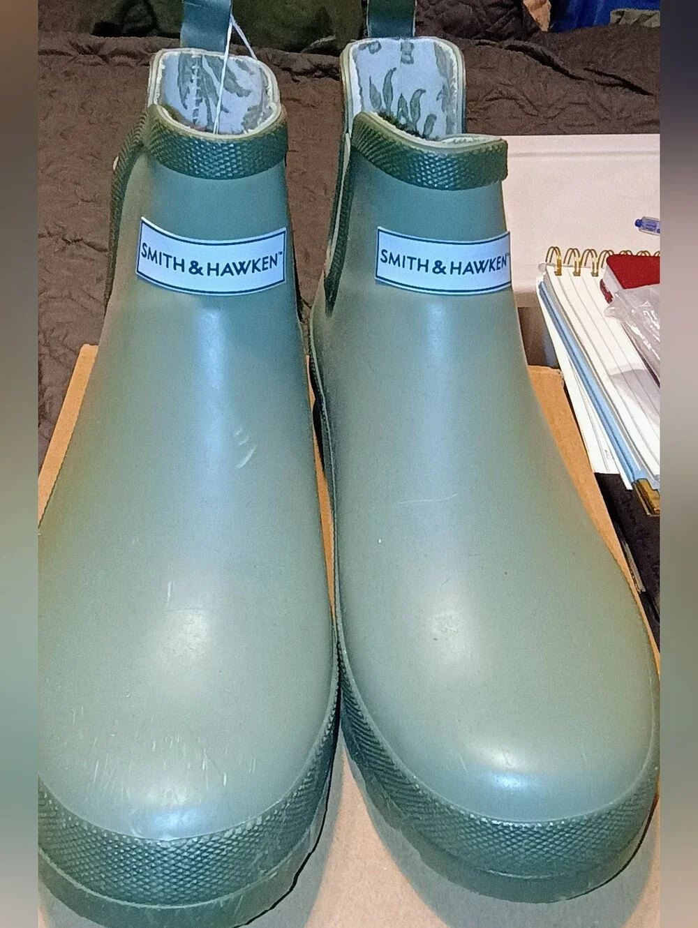 Smith & Hawken Women's Sz 9 Green Chelsea Rain Clogs💚
